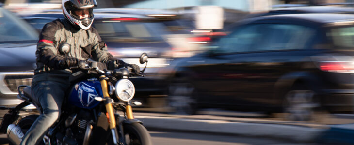 Man riding a motorcyle